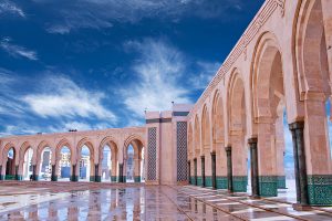 Traditional Moroccan city with colorful medina streets